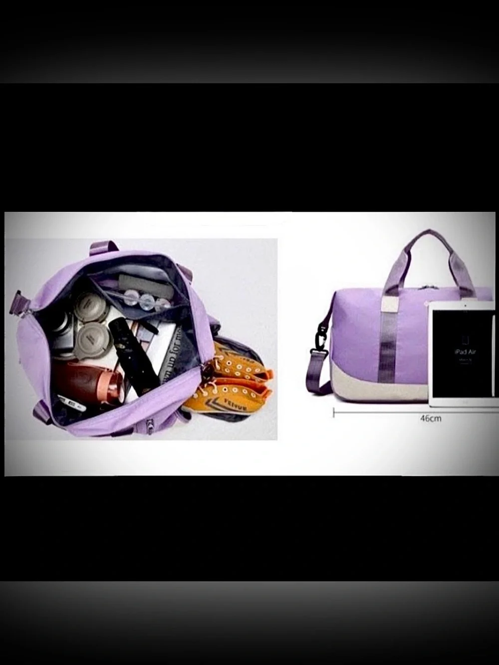 Lululemon Plum and White Athletic/Travel Duffle & Shoe Storage - NEW! - Picture 6 of 6